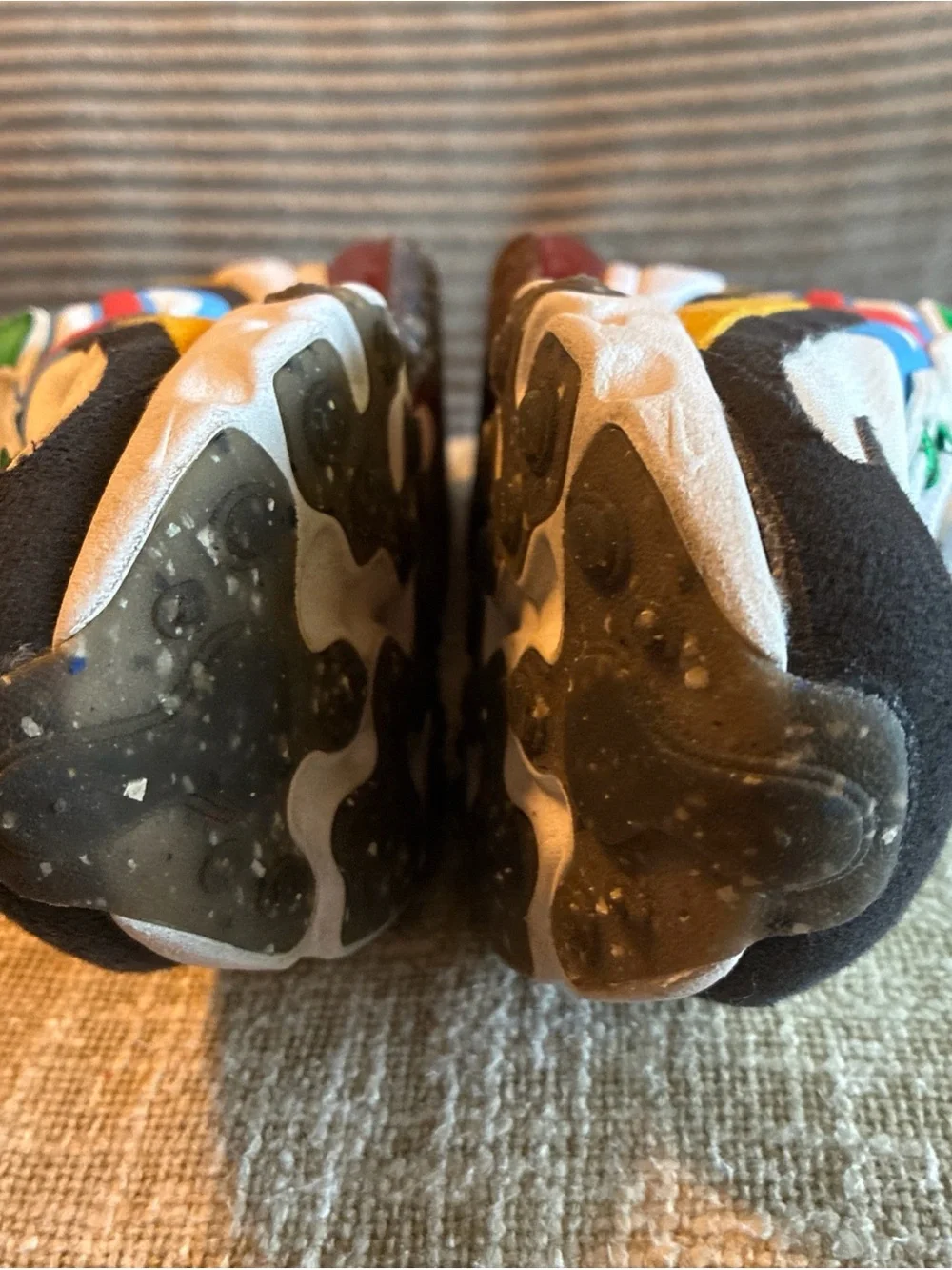 Nike Kids Multicolor Sneakers with Green and Black Accents